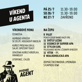 Víkend se blíží - v pátek a sobotu tady budem pro vás od 11:30 do 19hod 6 čepovaných piv, teplá a studená kuchyně 🚶🚐🚲🛴🦼🚜🚕...